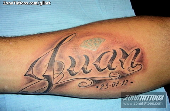 Tatuaje de Nombres, Juan, Letras