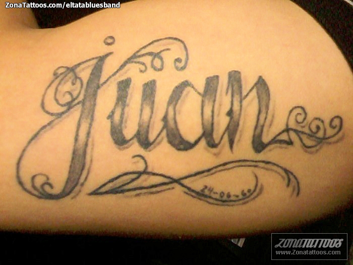 Tatuaje de Letras, Nombres, Juan