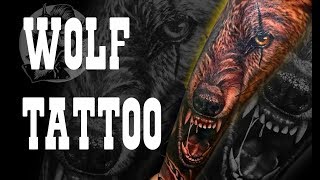 Tatuaje lobo realista
