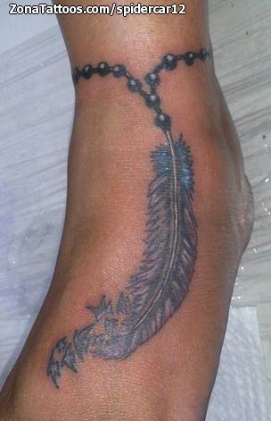 Tattoo of Feathers Ankle Bracelets