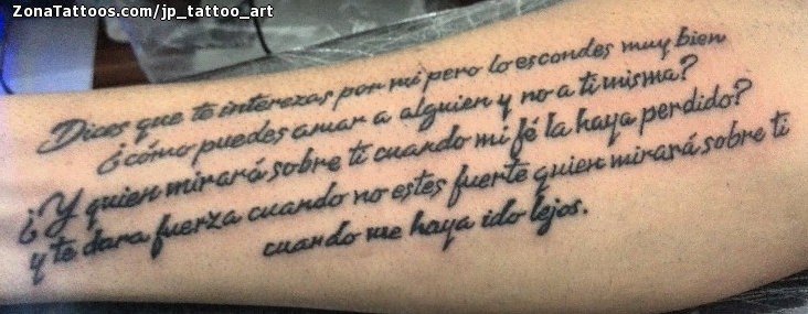 Tatuaje de Frases, Letras, Antebrazo