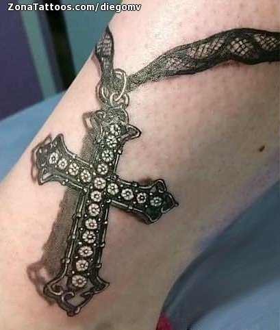 Religious Cross Tattoo Design  फट शयर
