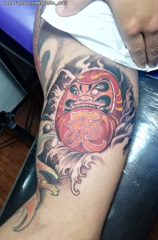 Got to tattoo this daruma doll today to basically finish up my buddys arm  Ive been working on Just got some filler left next session and   Instagram