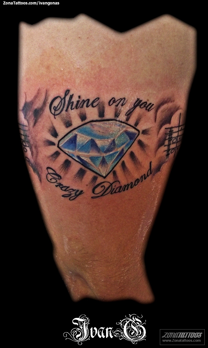 Shine on you crazy diamond by Pink Floyd Its more than just Music Where  Music meets the soul  A customized tattoo by  Instagram