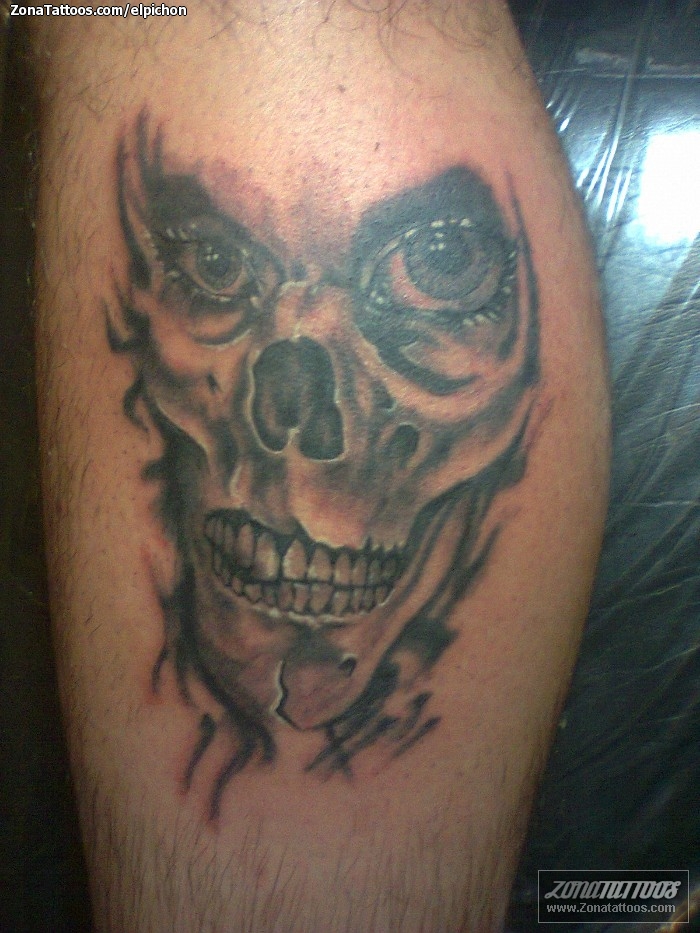 Darkside Tattoo  Tattoos  Sean OHara  Black and Gray Skull Eyeball  Tattoo