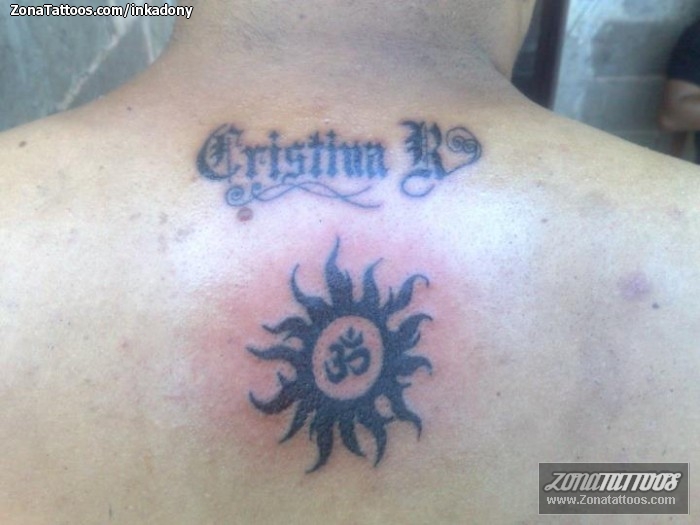 Tattoo of Cristina, Letters, Names