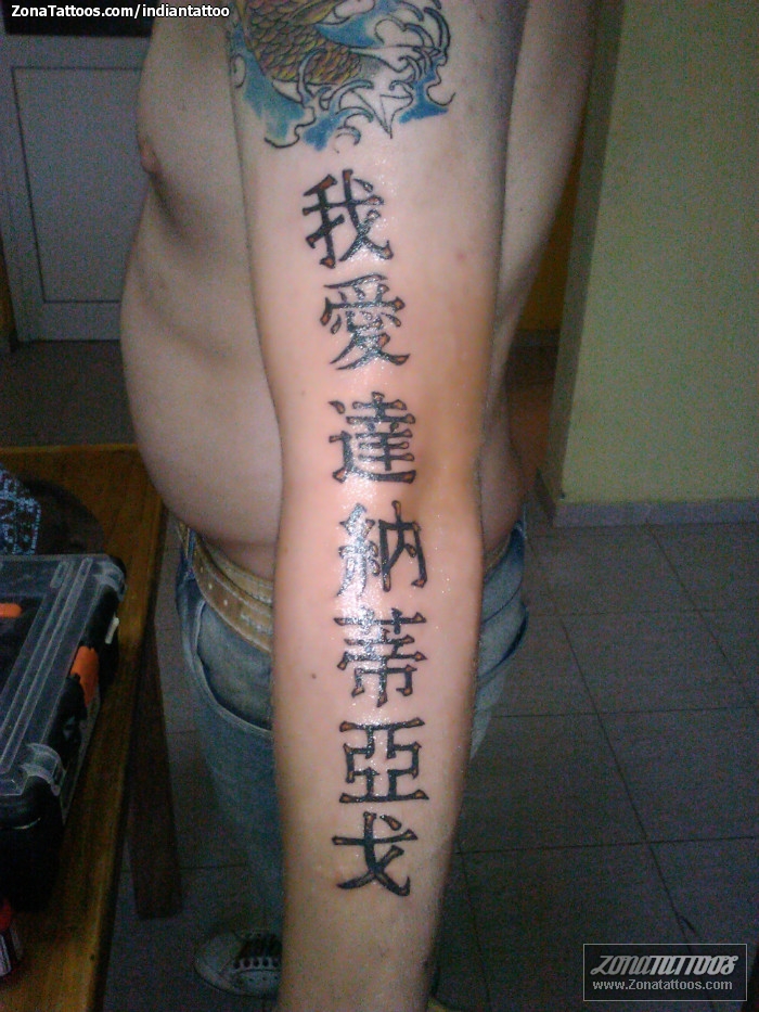 Tattoo of Chinese caligraphy, Kanjis