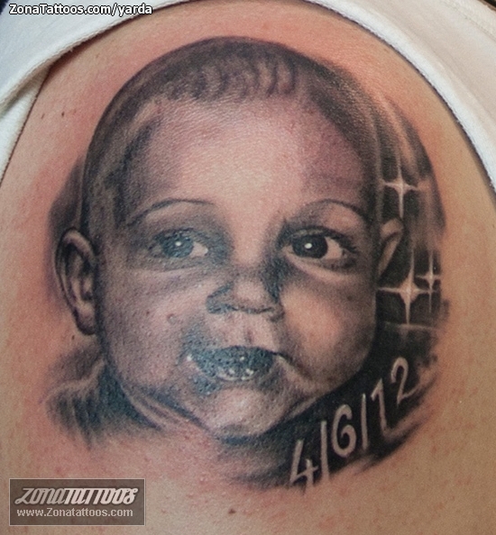 Creepy or cute? Dad has disturbing image of baby son's face TATTOOED on his  cheek - Daily Star