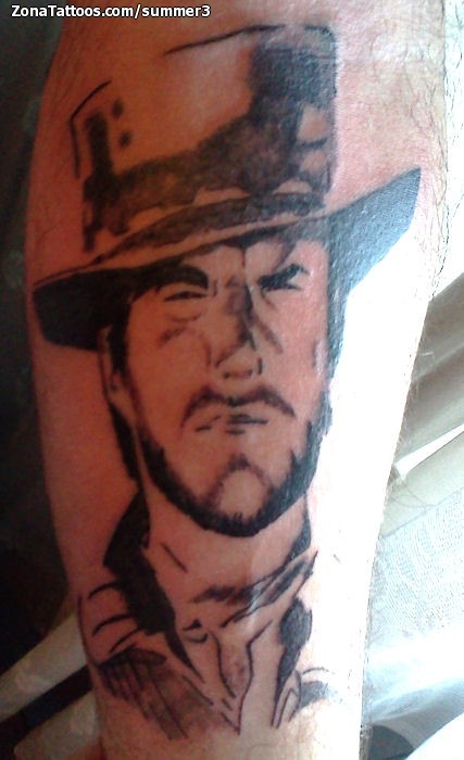 Clint Eastwood portrait tattoo  femaletattooartist msyxtattoo c   TikTok