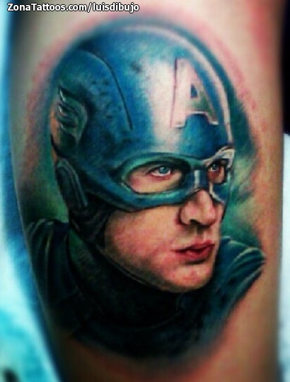 Tattoo of Captain America