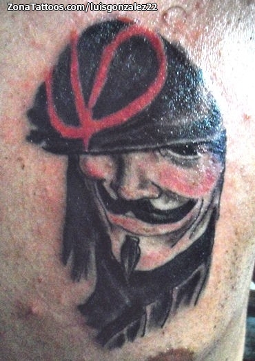 Tattoo of V for Vendetta, Chest