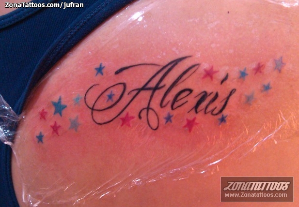 Tattoo of Alexis, Names, Letters