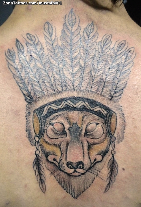 Tatuaje de Lobos, Indios, Animales