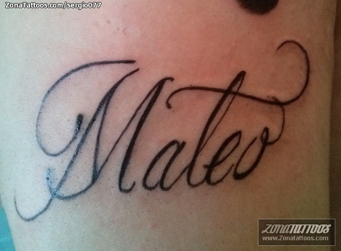 Tatuaje de Mateo, Letras, Nombres