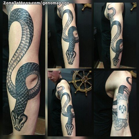 Tatuaje de Serpientes, Brazo, Animales