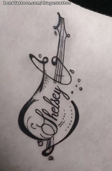 Tatuaje de Guitarras, Chelsey, Nombres