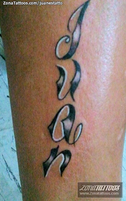 Tatuaje de Nombres, Letras, Juan