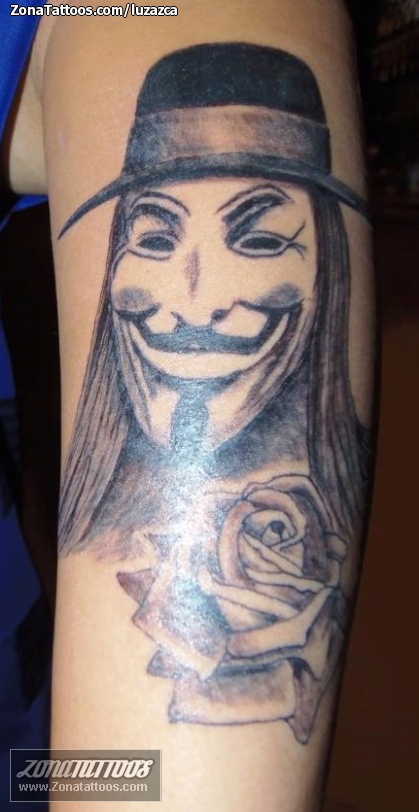Tattoo of V for Vendetta, Comics, Movies