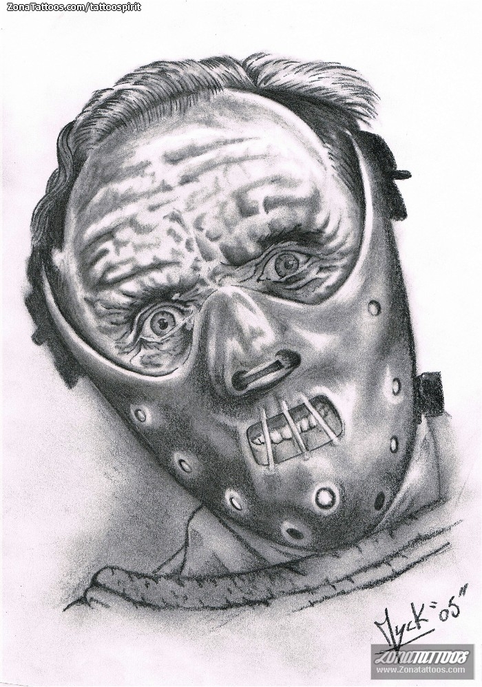 Hannibal Lecter tattoo by Blaze