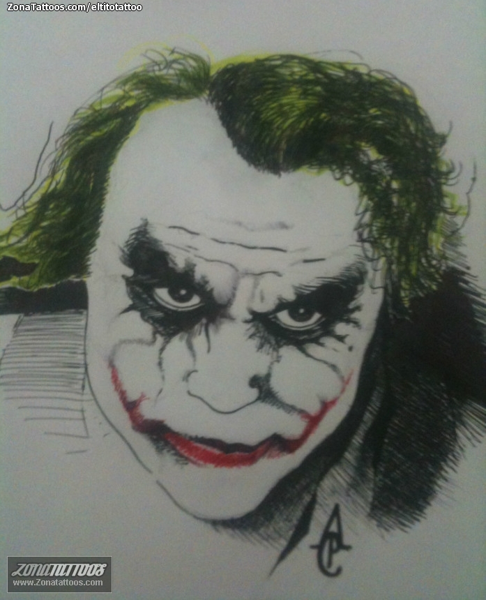 Tattoo flash photo Joker, Movies