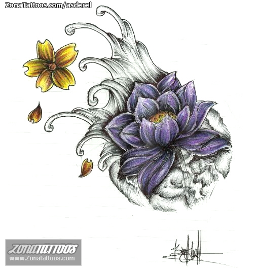 Diseño de Flores, Lotos, Orientales