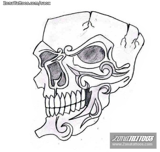 Tattoo flash photo Skulls