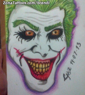 Tattoo flash photo Joker