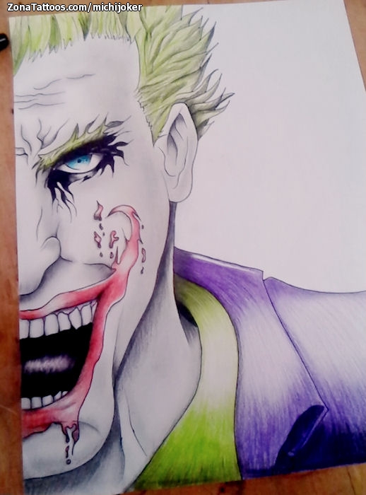 Tattoo flash photo Joker, Comics