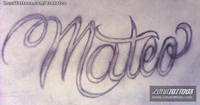 Diseño de Nombres, Mateo, Letras
