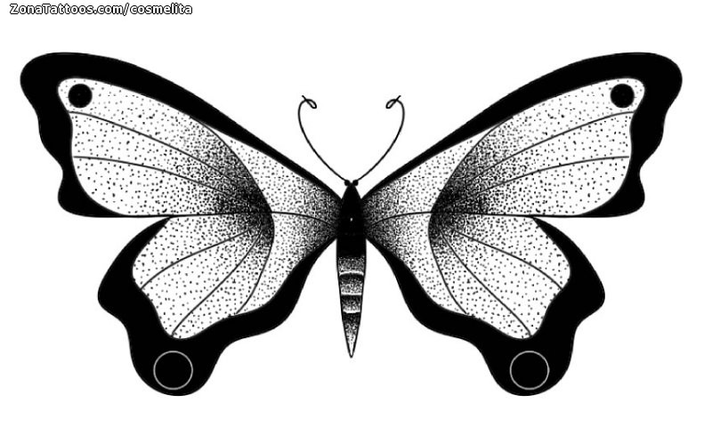 Foto de diseño Mariposas, Puntillismo, Insectos