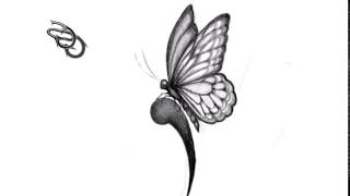 Diseño y tatuaje de mariposa